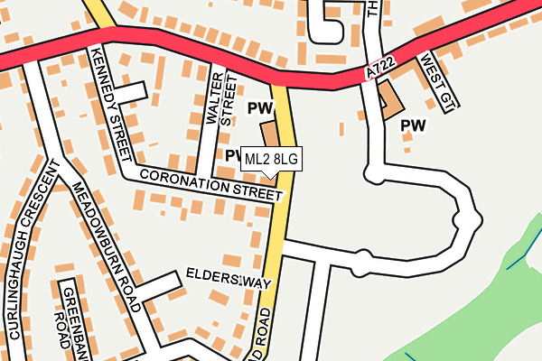 ML2 8LG map - OS OpenMap – Local (Ordnance Survey)