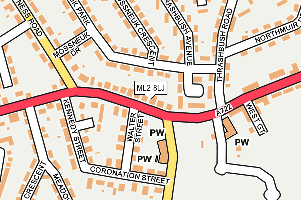 ML2 8LJ map - OS OpenMap – Local (Ordnance Survey)