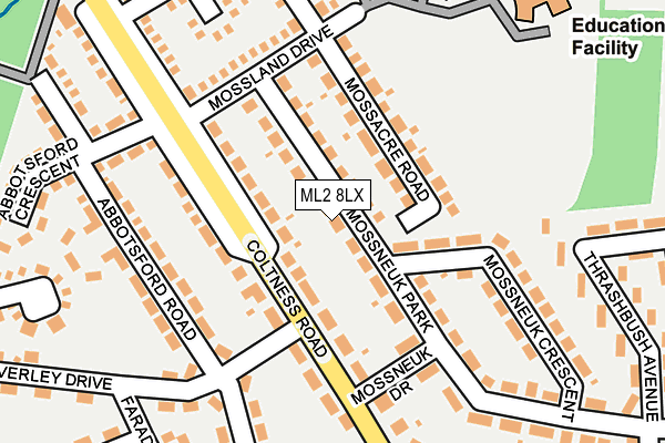 ML2 8LX map - OS OpenMap – Local (Ordnance Survey)