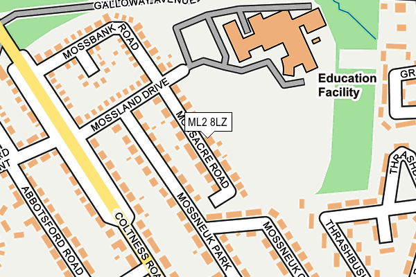 ML2 8LZ map - OS OpenMap – Local (Ordnance Survey)