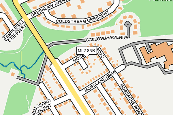 ML2 8NB map - OS OpenMap – Local (Ordnance Survey)