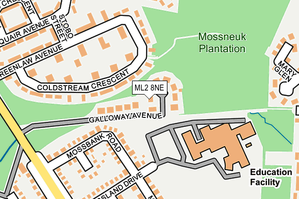 ML2 8NE map - OS OpenMap – Local (Ordnance Survey)