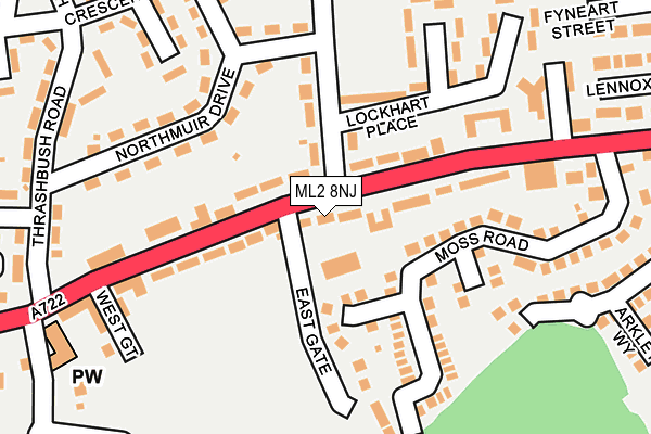 ML2 8NJ map - OS OpenMap – Local (Ordnance Survey)