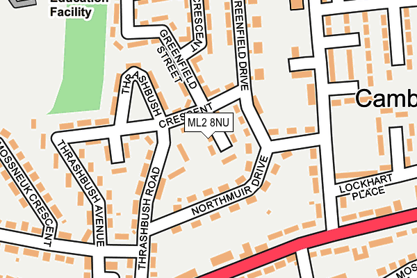 ML2 8NU map - OS OpenMap – Local (Ordnance Survey)