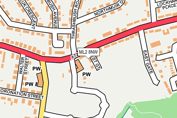 ML2 8NW map - OS OpenMap – Local (Ordnance Survey)