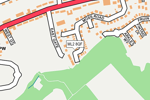ML2 8QF map - OS OpenMap – Local (Ordnance Survey)