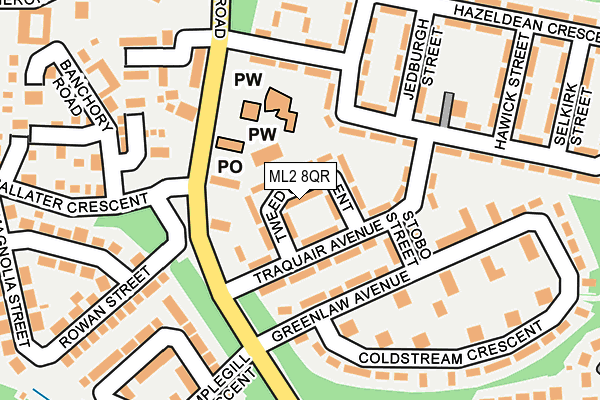 ML2 8QR map - OS OpenMap – Local (Ordnance Survey)