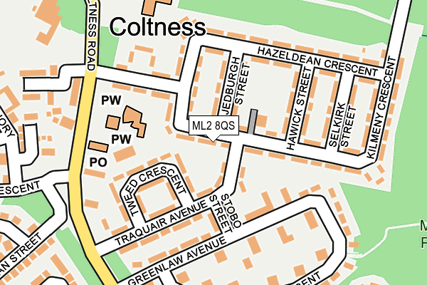 ML2 8QS map - OS OpenMap – Local (Ordnance Survey)