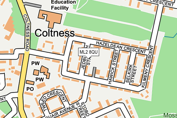 ML2 8QU map - OS OpenMap – Local (Ordnance Survey)