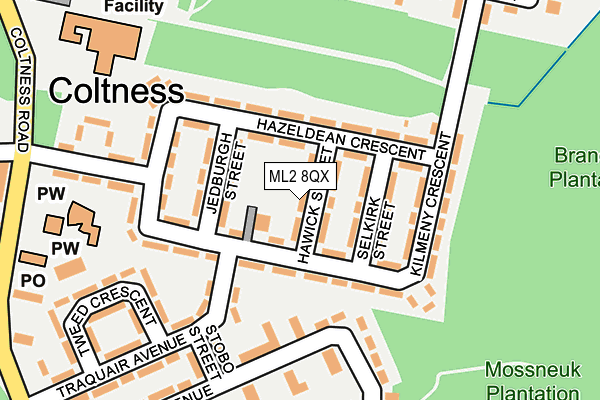 ML2 8QX map - OS OpenMap – Local (Ordnance Survey)