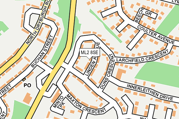 ML2 8SE map - OS OpenMap – Local (Ordnance Survey)