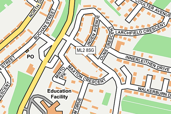 ML2 8SG map - OS OpenMap – Local (Ordnance Survey)