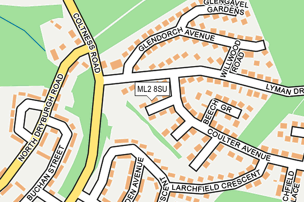 ML2 8SU map - OS OpenMap – Local (Ordnance Survey)