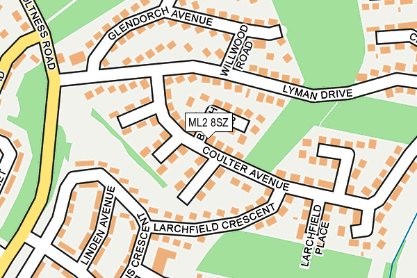 ML2 8SZ map - OS OpenMap – Local (Ordnance Survey)