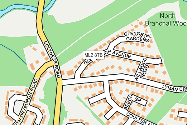 ML2 8TB map - OS OpenMap – Local (Ordnance Survey)