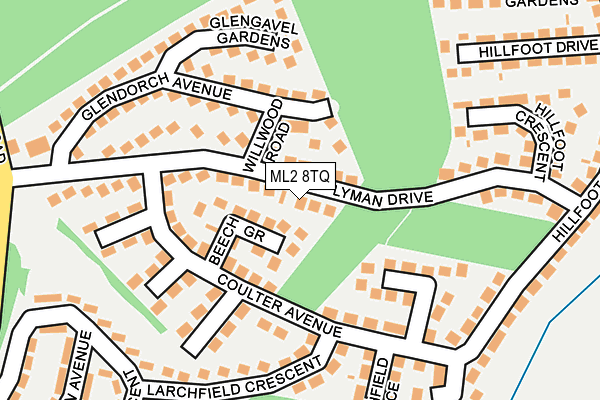 ML2 8TQ map - OS OpenMap – Local (Ordnance Survey)
