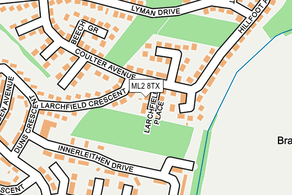 ML2 8TX map - OS OpenMap – Local (Ordnance Survey)