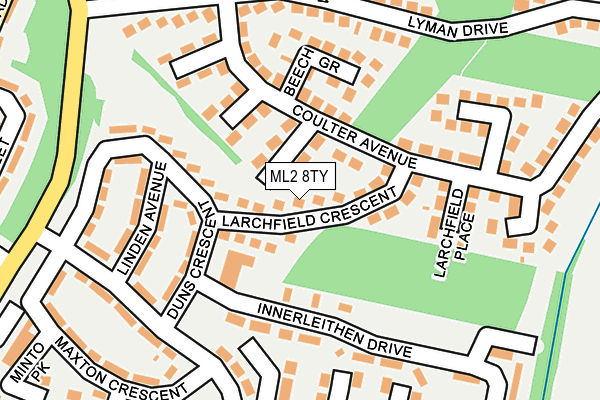 ML2 8TY map - OS OpenMap – Local (Ordnance Survey)