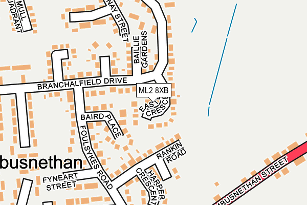 ML2 8XB map - OS OpenMap – Local (Ordnance Survey)