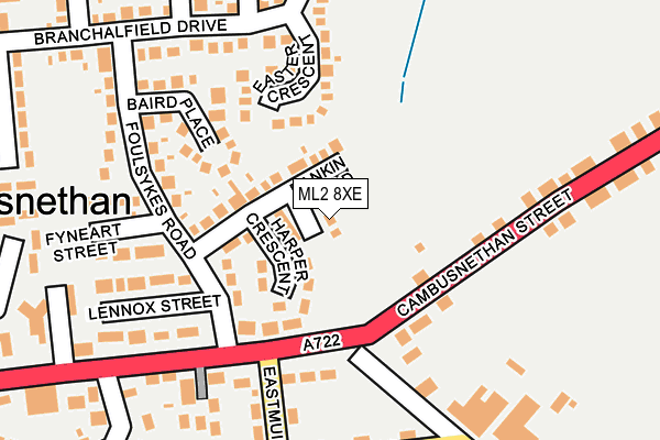 ML2 8XE map - OS OpenMap – Local (Ordnance Survey)