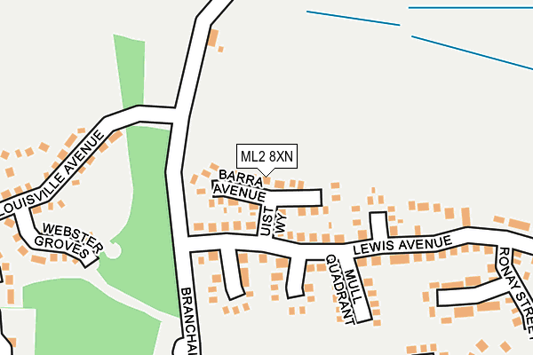 ML2 8XN map - OS OpenMap – Local (Ordnance Survey)