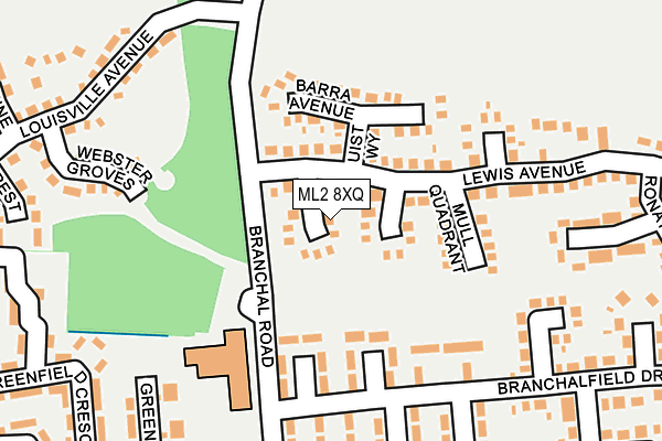 ML2 8XQ map - OS OpenMap – Local (Ordnance Survey)