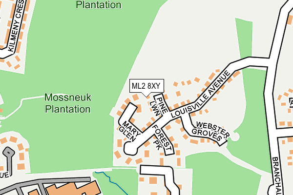 ML2 8XY map - OS OpenMap – Local (Ordnance Survey)