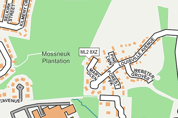 ML2 8XZ map - OS OpenMap – Local (Ordnance Survey)