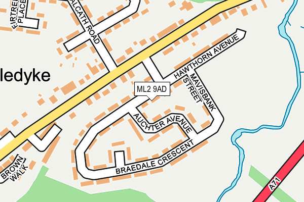 ML2 9AD map - OS OpenMap – Local (Ordnance Survey)
