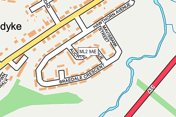 ML2 9AE map - OS OpenMap – Local (Ordnance Survey)