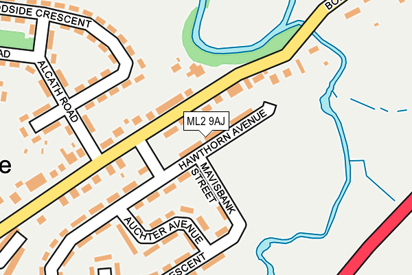 ML2 9AJ map - OS OpenMap – Local (Ordnance Survey)
