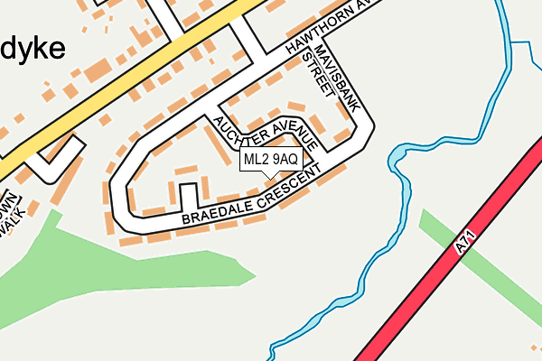 ML2 9AQ map - OS OpenMap – Local (Ordnance Survey)