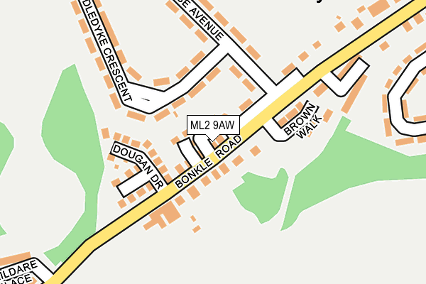 ML2 9AW map - OS OpenMap – Local (Ordnance Survey)