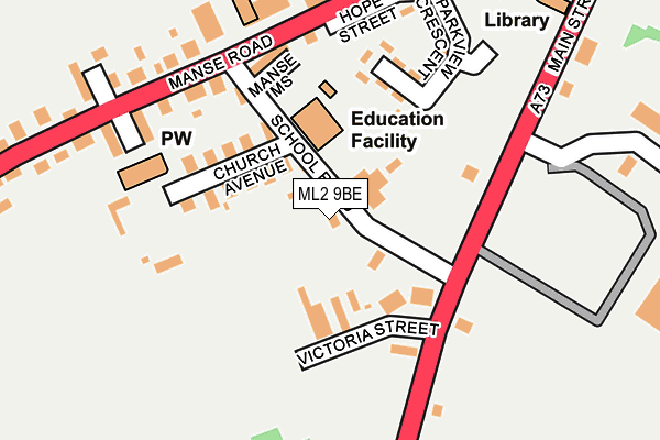 ML2 9BE map - OS OpenMap – Local (Ordnance Survey)