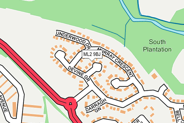 ML2 9BJ map - OS OpenMap – Local (Ordnance Survey)