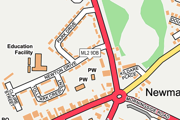 ML2 9DB map - OS OpenMap – Local (Ordnance Survey)