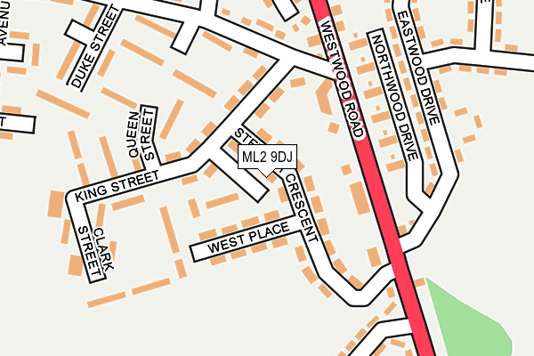 ML2 9DJ map - OS OpenMap – Local (Ordnance Survey)