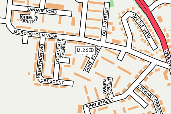 ML2 9ED map - OS OpenMap – Local (Ordnance Survey)