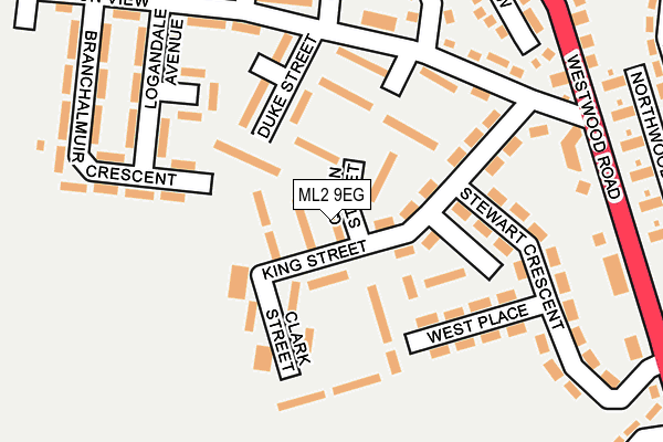 ML2 9EG map - OS OpenMap – Local (Ordnance Survey)