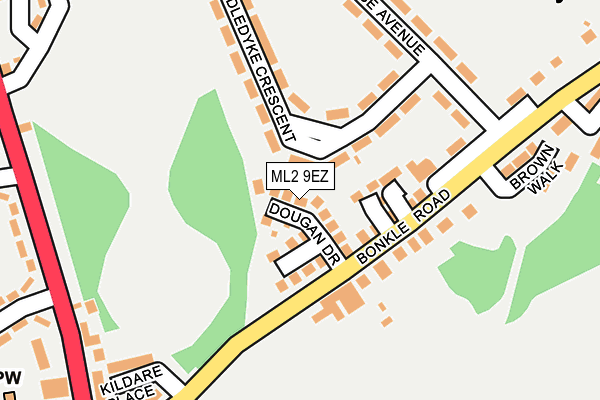 ML2 9EZ map - OS OpenMap – Local (Ordnance Survey)