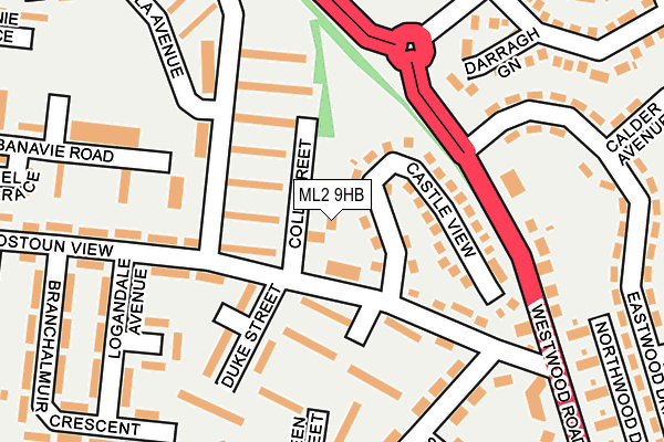 ML2 9HB map - OS OpenMap – Local (Ordnance Survey)