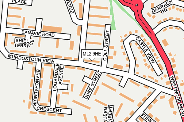 ML2 9HE map - OS OpenMap – Local (Ordnance Survey)