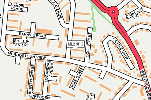 ML2 9HG map - OS OpenMap – Local (Ordnance Survey)