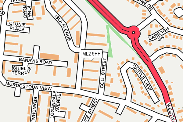 ML2 9HH map - OS OpenMap – Local (Ordnance Survey)