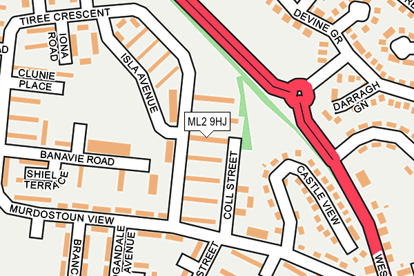 ML2 9HJ map - OS OpenMap – Local (Ordnance Survey)