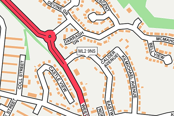 ML2 9NS map - OS OpenMap – Local (Ordnance Survey)