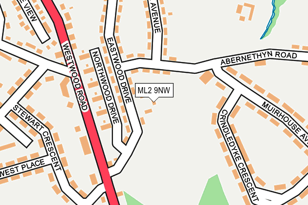 ML2 9NW map - OS OpenMap – Local (Ordnance Survey)