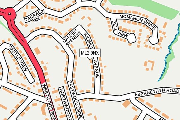ML2 9NX map - OS OpenMap – Local (Ordnance Survey)