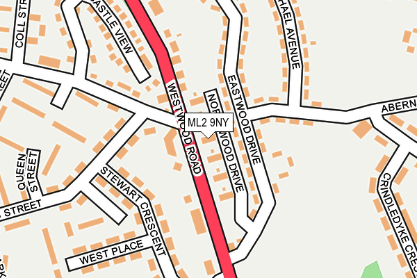ML2 9NY map - OS OpenMap – Local (Ordnance Survey)