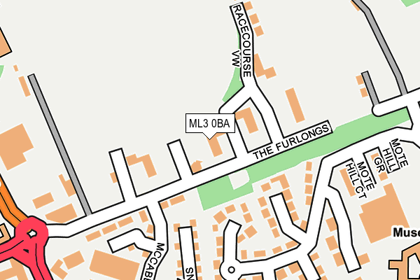 ML3 0BA map - OS OpenMap – Local (Ordnance Survey)